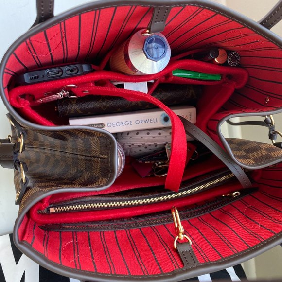 👑 for LV Neverfull PM Purse Organizer Insert Red - Picture 4 of 9